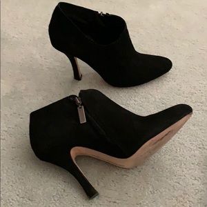 Dolce Vita Black Suede Ankle Booties with Zipper